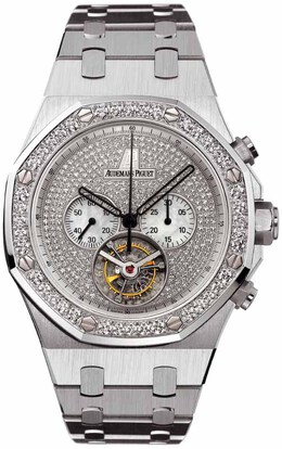 Audemars Piguet Royal Oak Diamond Chronograph 18 kt White Gold Mens Watch 26039bc.zz.1205bc.01