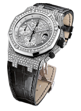 Pre-owned Audemars Piguet Royal Oak Chronograph Diamond Diamond pave Dial Mens Watch 26067bc.zz.d002cr.01
