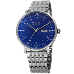 AS8215SSBU August Steiner Blue Dial Stainless Steel Mens Watch