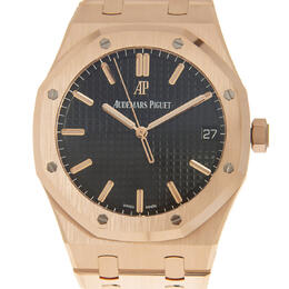 Audemars Piguet Royal Oak Black Dial Automatic Mens 18kt Rose Gold Watch 15500or.oo.1220or.01