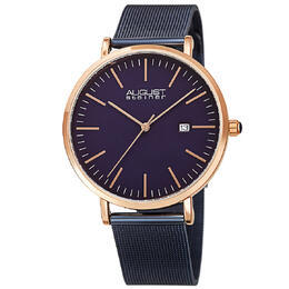 August Steiner Mens Quartz Blue Dial Watch AS8283RGBU