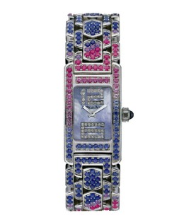 Audemars Piguet Promesse Multi-Colored Sapphire and White Gold Ladies Watch 67465bc.yy.1189bc.02