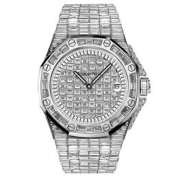 Audemars Piguet Royal Oak Offshore Diamond Pave Dial Ladies 18 Carat White Gold Watch 67543bc.zz.9185bc.01