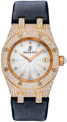 Audemars Piguet Royal Oak Diamond Mother of Pearl Dial Rose Gold Ladies Watch 67605or.zz.d009su.01