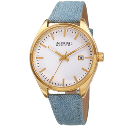 August Steiner as8266yg - Ladies Quartz Watch with White Dial and Gold-tone Composite Metal Case
