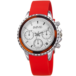 August Steiner Chronograph Quartz White Dial Ladies Watch AS8268RD