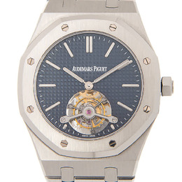 Audemars Piguet Royal Oak Tourbillon Blue Dial Steel Mens Watch 26510STOO1220ST01 26510st.oo.1220st.01