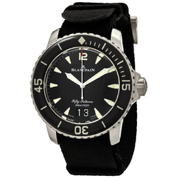 Blancpain Fifty Fathoms Automatic Black Dial Mens Watch 5050 12b30 naba
