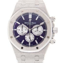 Audemars Piguet Royal Oak Chronograph Automatic Purple Dial White Frosted White Gold Mens Watch 26331BCGG1224BC01 26331bc.gg.1224bc.01