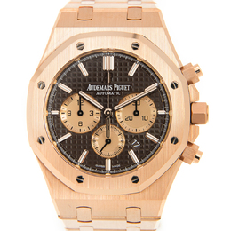 Audemars Piguet Royal Oak Chocolate Dial Mens 18K Rose Gold Watch 26331or.oo.1220or.02