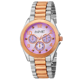 August Steiner Quartz Purple Dial Ladies Watch AS8150TTR