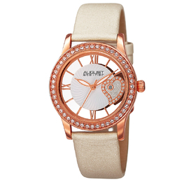 August Steiner AS8176WTR - Quartz Crystal White Dial Ladies Watch