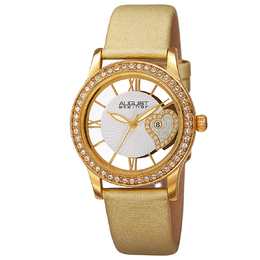 August Steiner AS8176YG Quartz Crystal White Dial Ladies Watch