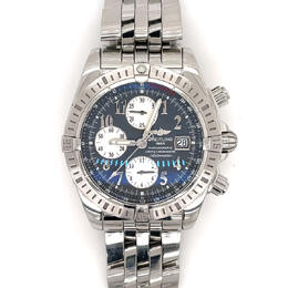 Pre-owned Breitling Chronomat Evolution Chronograph Automatic Chronometer Grey Dial Mens Watch a1335611c647