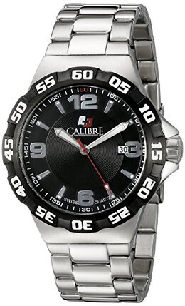Calibre Lancer Mens Watch SC-5L1-04-007 Black Dial Silver Case