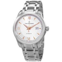 Carl F. Bucherer 00.10915.08.15.21 Manero Autodate Automatic Mens Silver Dial Watch