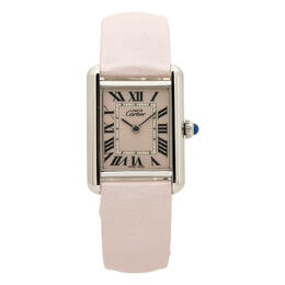 Pre-owned Cartier Tank Pink Dial Ladies Watch 2416