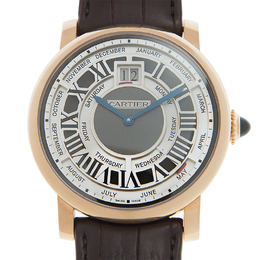 Cartier Rotonde de Cartier Annual Calendar Complication 18 kt Rose Gold Mens Watch w1580001