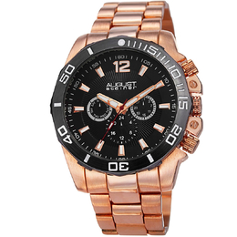 August Steiner Multi-Function Black Dial Mens Watch AS8113RG