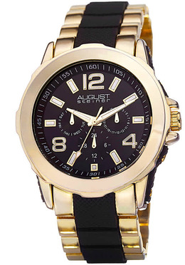 August Steiner Black Dial Mens Watch AS8114YG