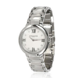 Pre-owned Baume & Mercier Promesse Quartz White Dial Ladies Watch moa10158