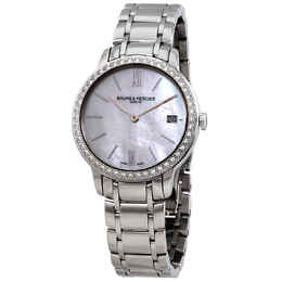 Baume & Mercier Classima Quartz White Mother of Pearl Dial Ladies Watch 10478
