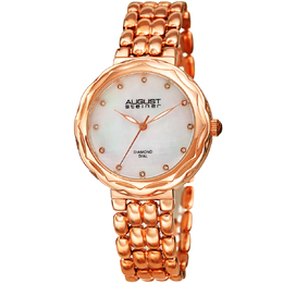 August Steiner AS8248RG Ladies Watch with Diamond Dial Markers