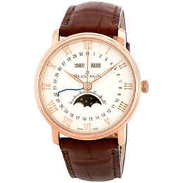 Blancpain Villeret Moonphase White Dial Mens Watch 6654-3642-55b