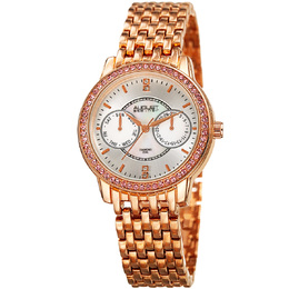 August Steiner AS8228RG - Quartz Diamond Silver Dial Ladies Watch