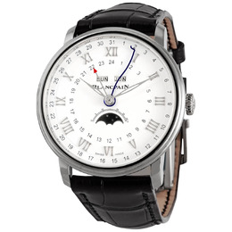 Blancpain Villeret Complete Calender Moonphase Automatic White Dial Mens Watch 6676-1127-55b