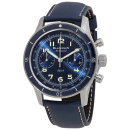 Blancpain Air Command Chronograph Automatic Blue Dial Mens Watch ac02 12b40 63b