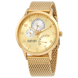 August Steiner AS8230YG Quartz Gold Dial Mens Watch