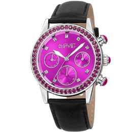 August Steiner AS8236PK Ladies Quartz Watch Purple Dial