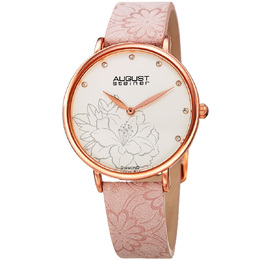 August Steiner Diamond Silver Dial Ladies Watch AS8242BL