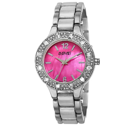 August Steiner AS8135SSPK Ladies Watch - Pink Dial Quartz Crystal