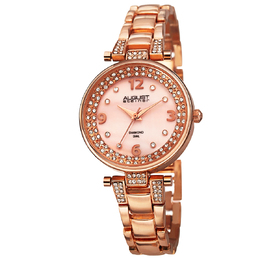 August Steiner AS8137RG Pink Mother of Pearl Dial Ladies Watch Rose Gold
