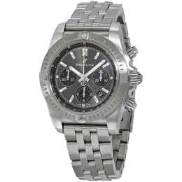 Breitling Chronomat Chronograph Automatic Blackeye Gray Dial Mens Watch ab0115101f1a1