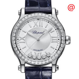 Chopard Happy Sport Automatic Diamond Silver Dial Ladies Watch 278608 3003