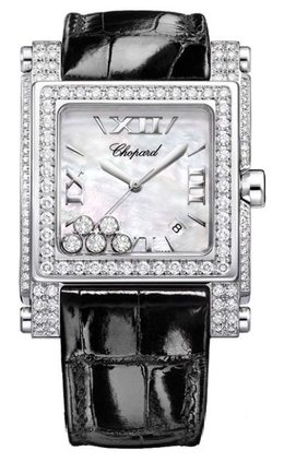 Chopard Happy Sport Square II Mother of Pearl Diamond Ladies Watch 283571-1001