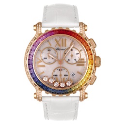Chopard Happy Sport Chrono Chronograph Quartz Diamond White Dial Ladies Watch 283582-5015