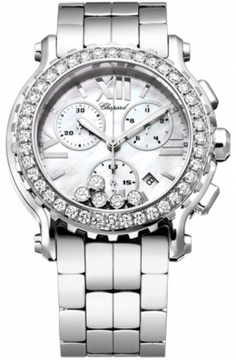 Chopard Happy Sport Mother of Pearl Chronograph Dial Mens Watch 288506-2005 28/8506-2005