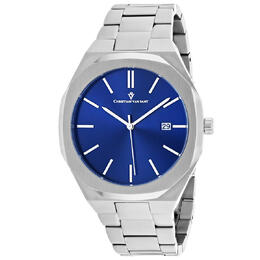 Christian Van Sant Octavius Slim CV0522 Mens Watch - Blue Dial, Stainless Steel Case