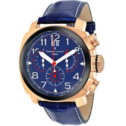 Christian Van Sant Grand Python Quartz Blue Dial Mens Watch cv3au5
