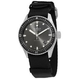 Pre-owned Blancpain Fifty Fathoms Bathyscaphe Meteor Grey Dial Mens Watch 5000-1110-naba