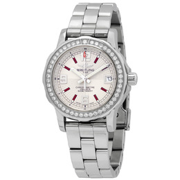 Breitling Colt Quartz Diamond Silver Dial Ladies Watch A7738753/G761.158A