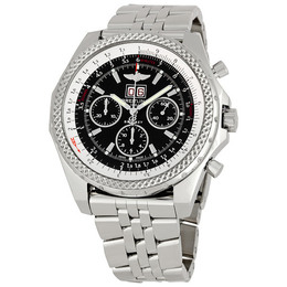 Pre-owned Breitling Bentley Chronograph Automatic Black Dial Mens Watch a4436212-b859ss