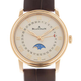 Blancpain Villeret Quantieme Phases de Lune Automatic White Dial Ladies Watch 6126-3642-55a
