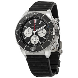 Breitling Super Chronomat B01 Chronograph Automatic Chronometer Black Dial Mens Watch ab0136251b1s1