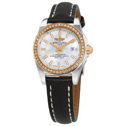 Breitling Quartz Mother of Pearl DiaL Ladies Watch c7234853/a791bklt