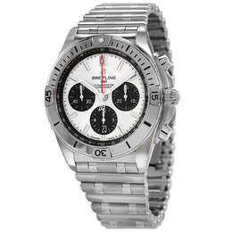 Breitling Chronomat B01 42 Chronograph Automatic Silver Dial Mens Watch ab0134101g1a1